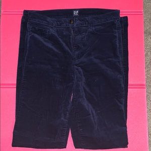 Velvet denim pants